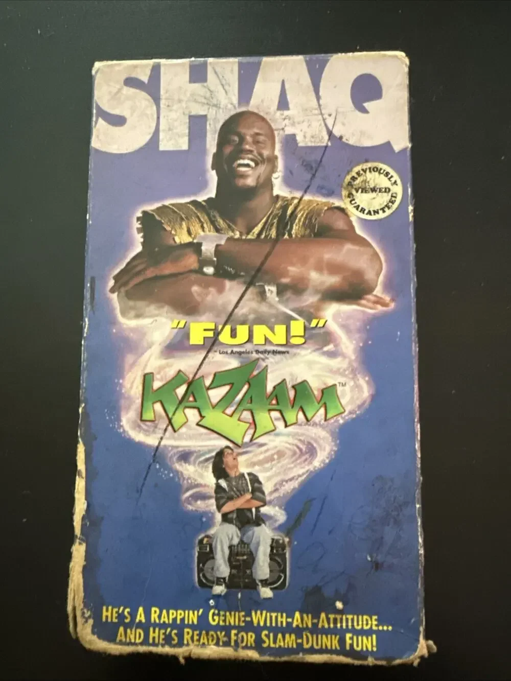1996 Kazaam VHS Tape Starring Shaquille O’Neal – Original Clamshell Video